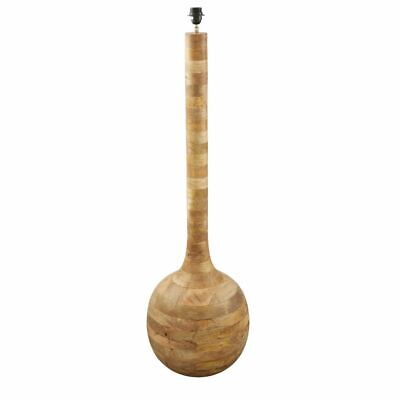 NEW - SITAR - NATURAL - TURNED WOOD FLOOR LAMP INCLUDING SHADE By Florabelle