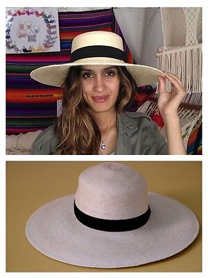 HAND CRAFTED WIDE BRIM (11 CM) PANAMA HAT ORIGINAL FROM SOUTH AMERICA