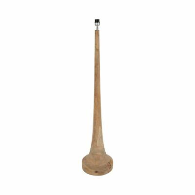 LANCIA LARGE BASE ONLY LIGHT NATURAL TURNED WOOD FLOOR LAMP