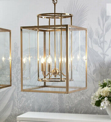 Large Steel Glass Concord Pendant brass finish - RRP$1445.00