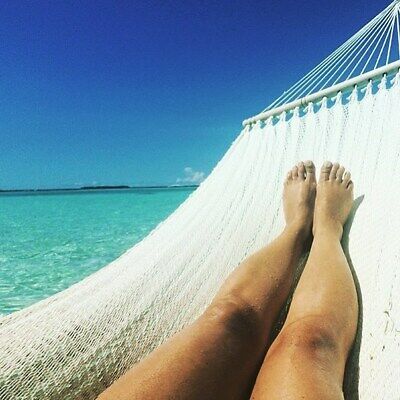 HAND MADE in Central America Nicaraguan Large Hammock NATURAL with Crochet edge