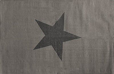 VINTAGE STYLE BROWN COTTON "STAR" MAT/RUG  -   60 X 90 CM