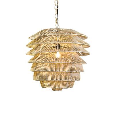 SABA RATTAN CEILING PENDANT LIGHT NATURAL By Emac & Lawton 56 H X 60 W CM