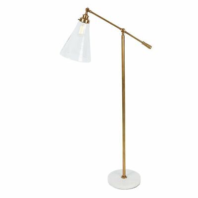 VERONA FLOOR LAMP WITH MARBLE BASE BRASS By Florabelle