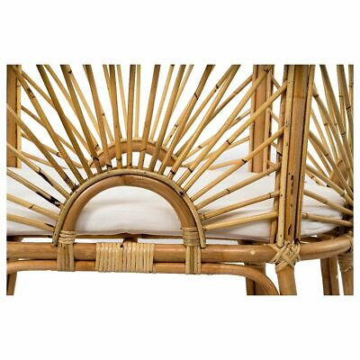 Sunrise Rattan Bassinet 5cm White Cushion - Natural -MELB & ADEL DELIVERY ONLY