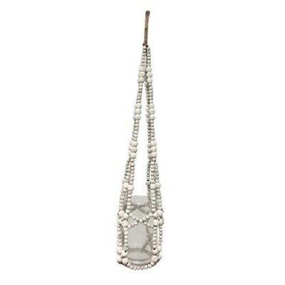 LATEST IN VOGUE -  BEADED HANGING VASE- IDEAL FOR PLANTS OR CANDLES