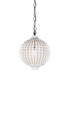 KASBAH BEADED CEILING PENDANT WHITE 35 X 40 CM