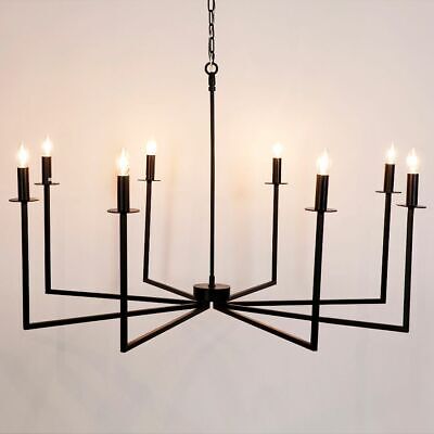 Black 8 Arm Cohen Iron Chandelier