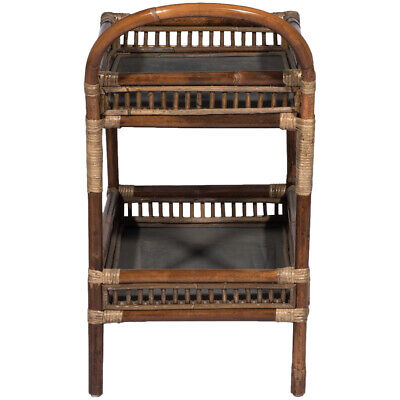 Seville Rattan Bar Trolley Cart Tea Cart Bamboo