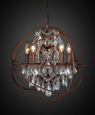 SUNDANCE 5 LIGHT CHANDELIER MEDIUM RUST By Emac & Lawton  L 53 cm W 53cm H 58cm
