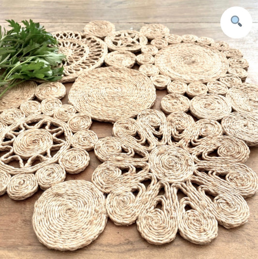 HANDMADE JUTE RETRO 45CM PLACEMAT