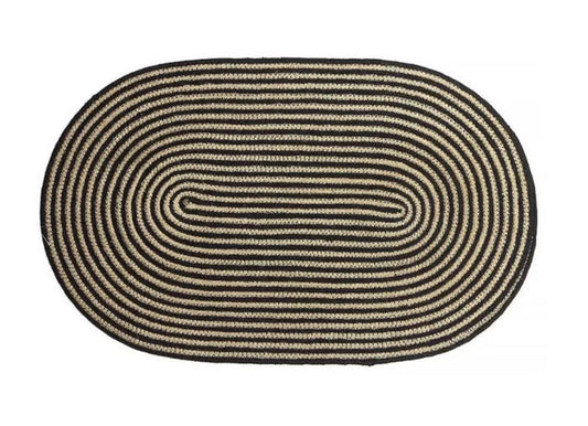 Hand made jute mat / table centre mat or large place mat 69 cm x 43 cm