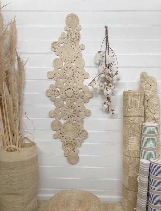 Extra Large Handmade Jute table runner - 150 x 50 cm