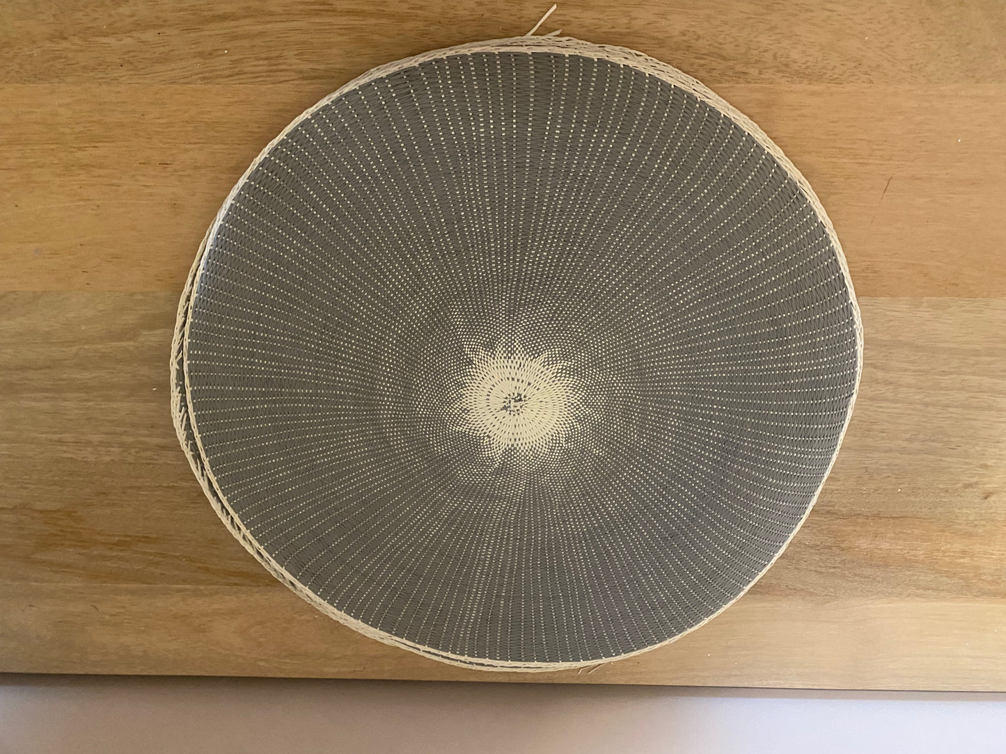 Set of 6 Boho stone grey placemats - 38 cm