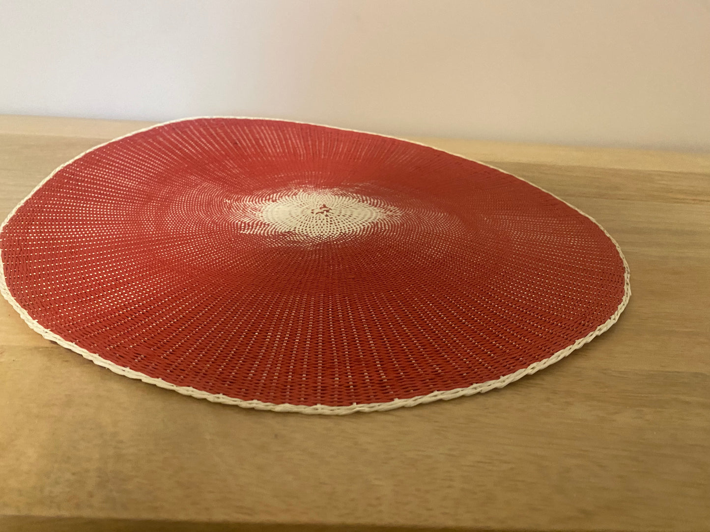 Set of 6 Boho vintage red placemats - 38 cm