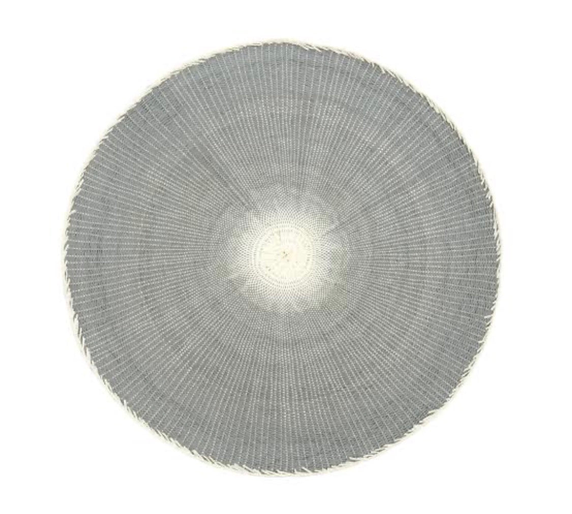 Set of 6 Boho stone grey placemats - 38 cm