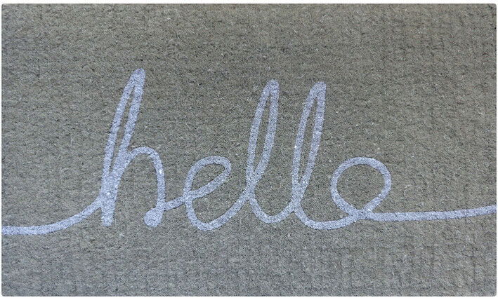 HIGH QUALITY Thick Door mat Hello   45 X 75 X 4 CM 100% Coir DUE 15 OCT 21