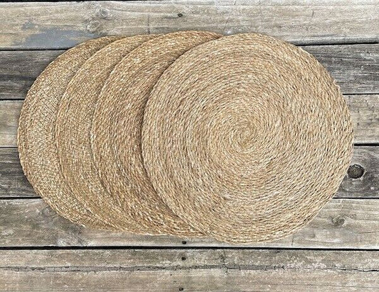 Carnival HANDMADE JUTE SEAGRASS NATURAL PLACE MAT SET of 4 - 40 cm
