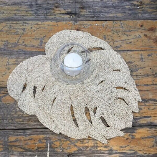 Carnival Palm Leaf Place Mat  / Centre Mat made from natural jute - 50 CM