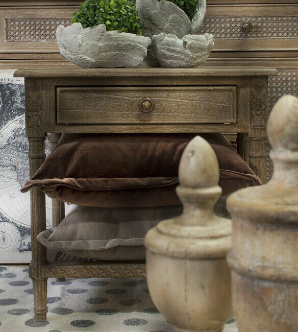Polo Side Table Bedside Oak Wash by Dasch Design - 60x40x60 H cm  RRP$989.00