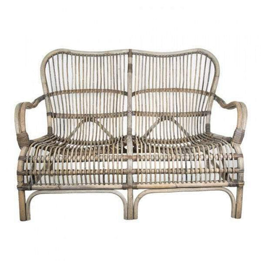 Seville Rattan Two Seater Kubu Grey -Outdoor Undercover By Florabelle Living
