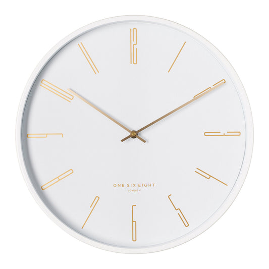 MAYA 30CM WHITE SILENT WALL CLOCK
