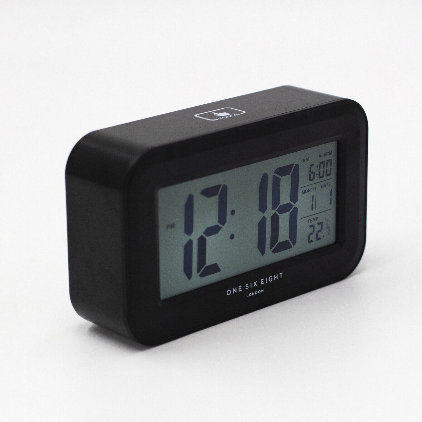 RIELLY - BLACK DIGITAL RECTANGLE ALARM CLOCK