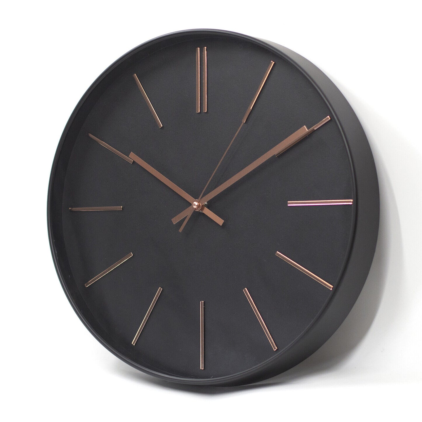 CLARA BLACK / ROSE GOLD 40CM SILENT WALL CLOCK