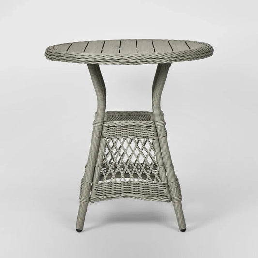 Marco Aluminium Synthetic Wicker Table Grey -Outdoor By Florabelle Living