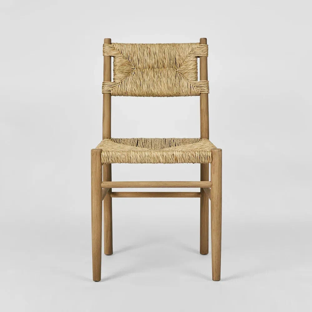 Lisbon Dining Chair made from Seagrass & Oak Timber - Natural by Florabelle