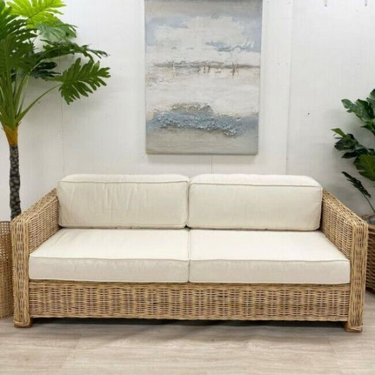 MARC RATTAN LOUNGE / SOFA WITH CUSHIONS L220 x W95 x H70