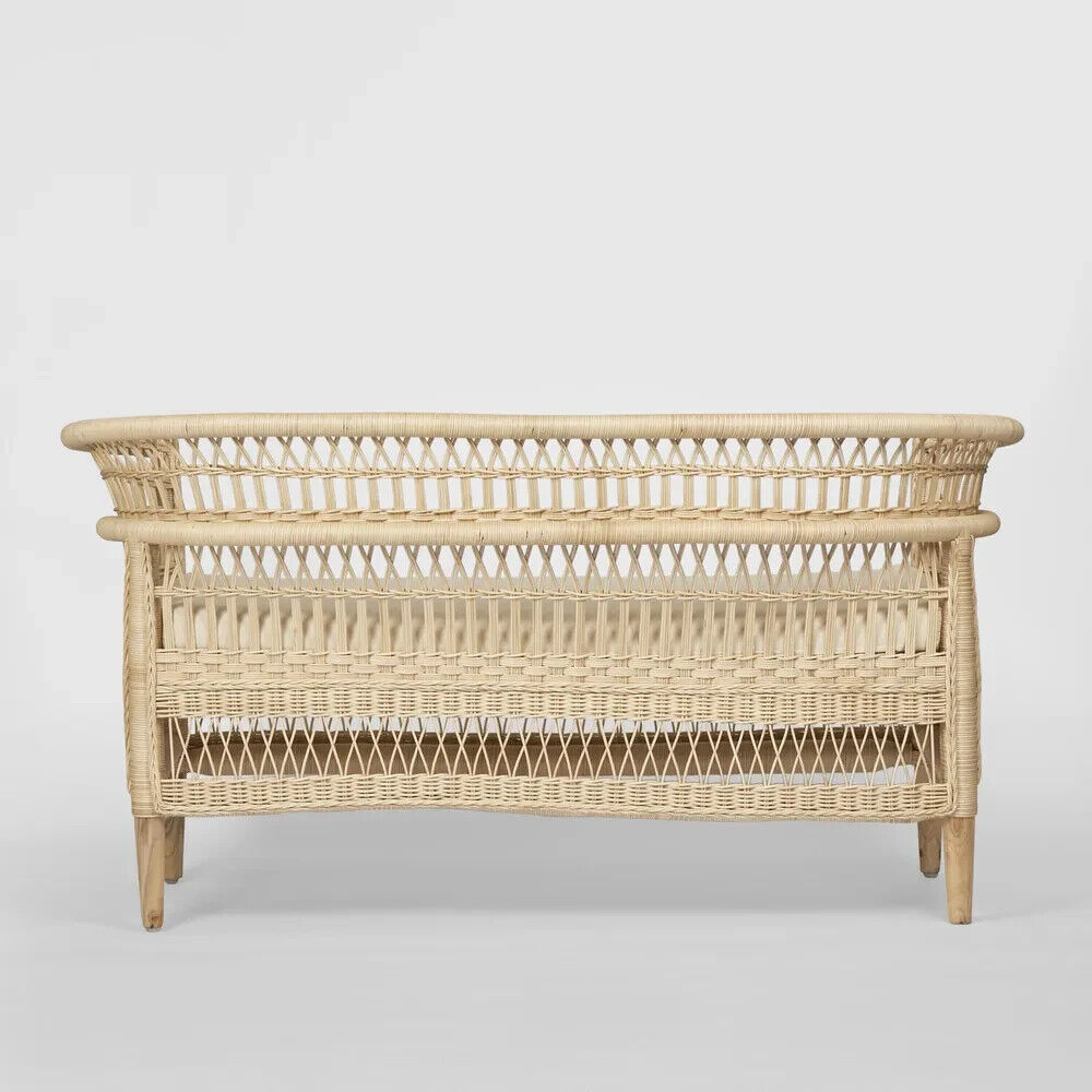 Livingstone Loveseat Natural/White cushion By Florabelle Living