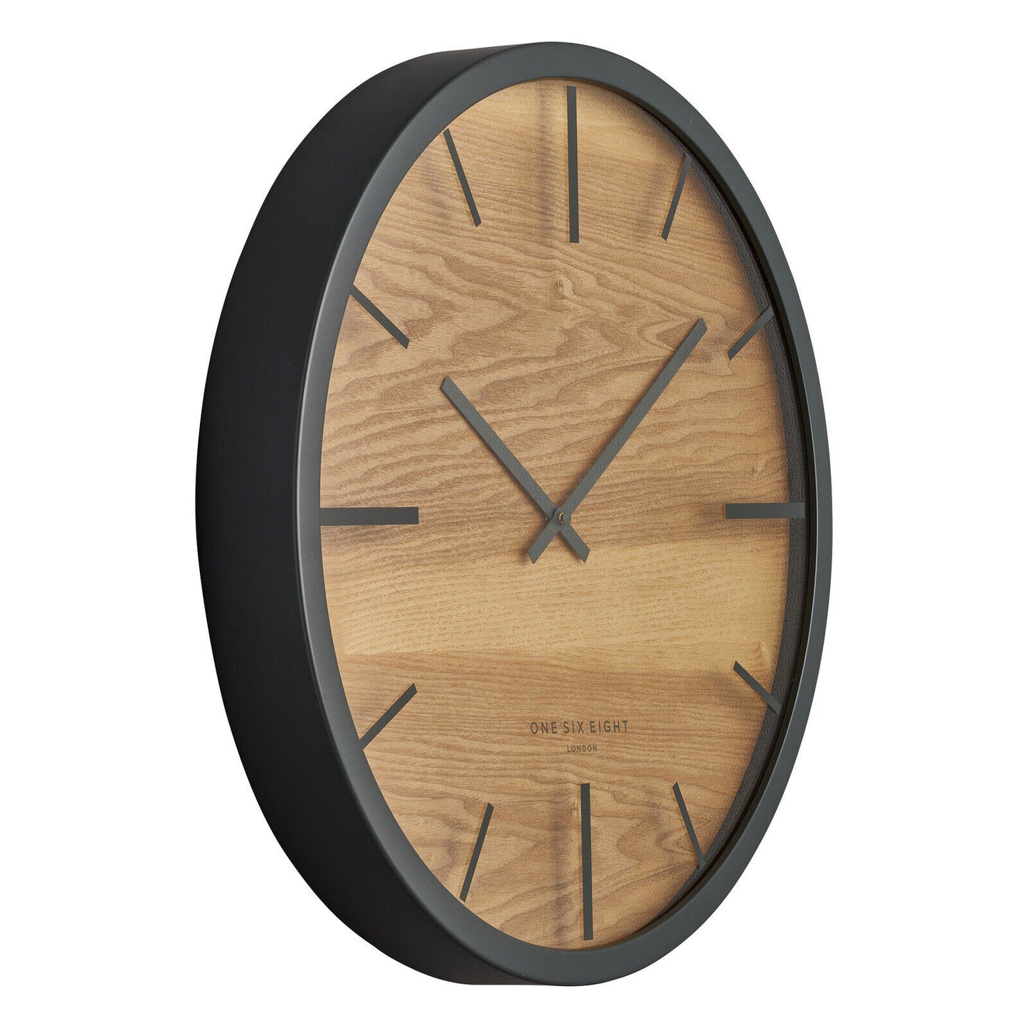 NEW Willow Charcoal Grey 50 cm Silent Wall Clock by One Six Eight London