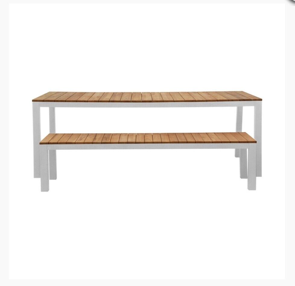 Lido Outdoor Bench by Satara - 190 cm length - White