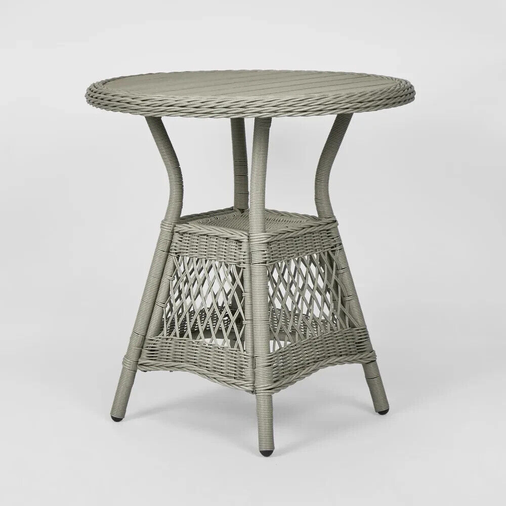 Marco Aluminium Synthetic Wicker Table Grey -Outdoor By Florabelle Living
