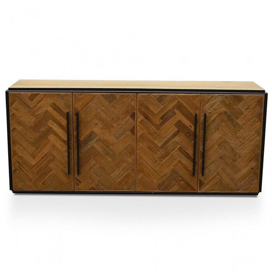 NEW Sideboard Buffet Unit in Reclaimed Elm Wood in herringbone design  200 cm L