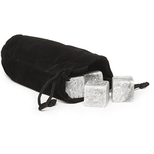 Recycled Granite Whiskey Stone in Draw String Bag   2 X 2 X 2 CM EACH