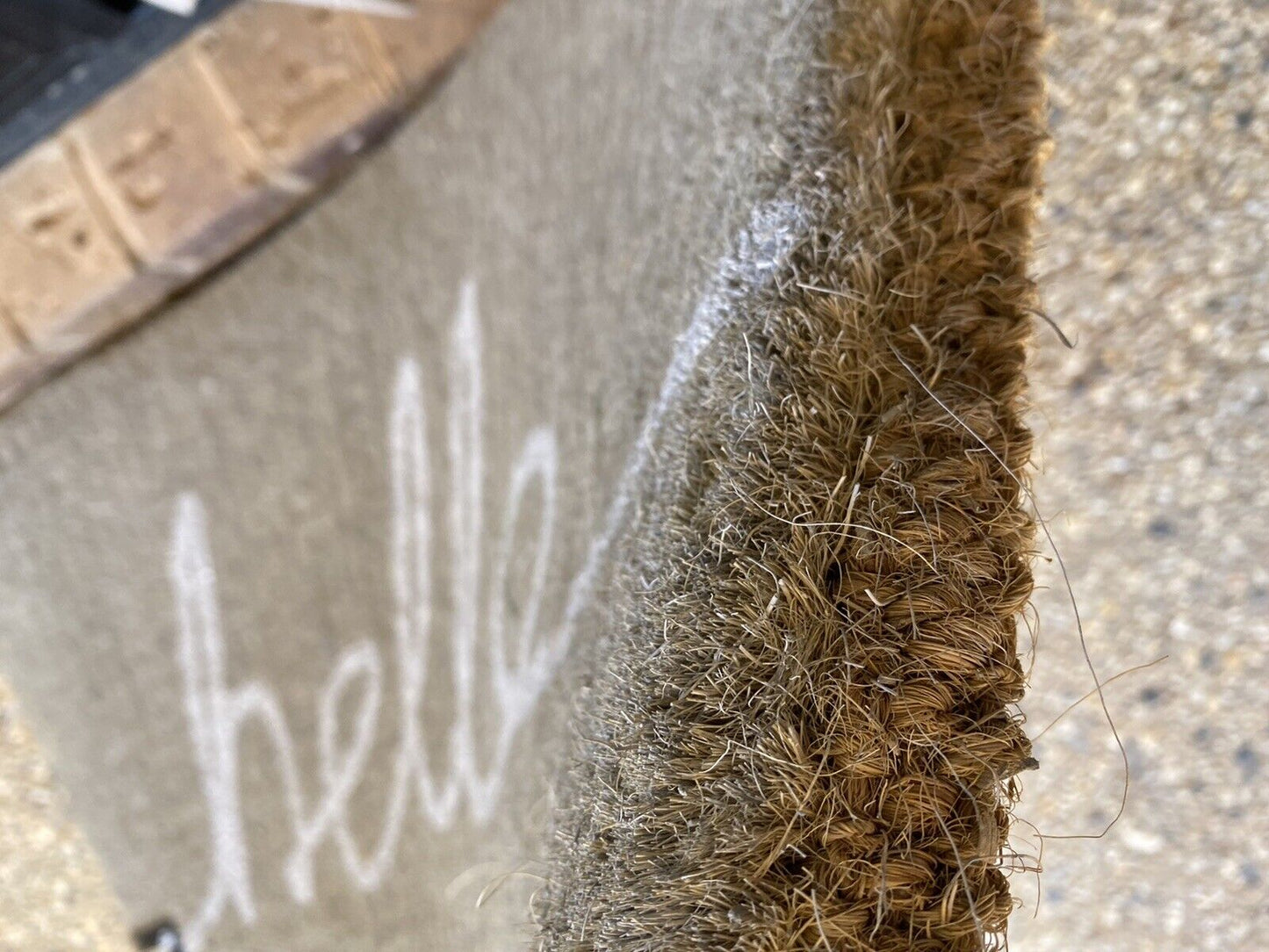 HIGH QUALITY Thick Door mat Hello   45 X 75 X 4 CM 100% Coir DUE 15 OCT 21