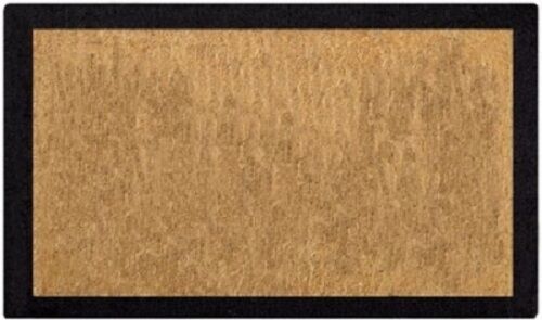 THICK HIGH QUALITY BLACK BORDER DOOR MAT  90 X 66  X 4 CM-100% COCONUT FIBRE