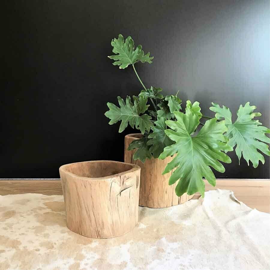 High Quality Medium Teak Planter - 30 x 30 x 30 cm