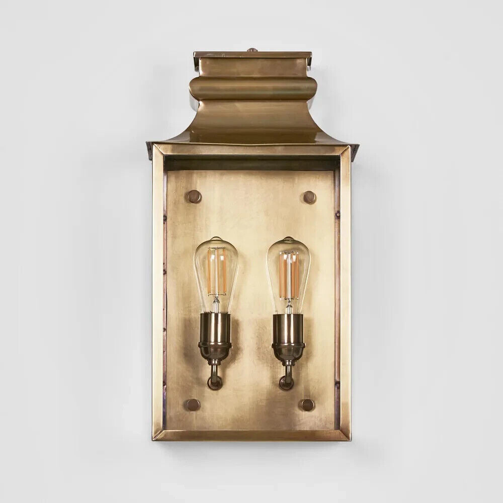 WESTPOINT OUTDOOR WALL LIGHT ANTIQUE BRASS By Emac & Lawton