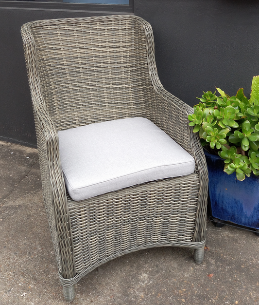 Airlee Outdoor Dining Chair Slate Grey (with cream cushion) Hampton / Coastal