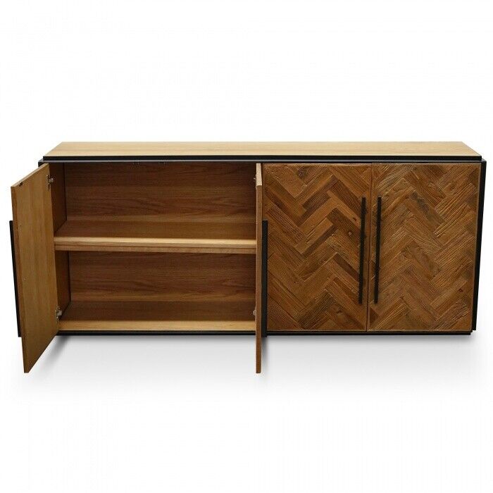 NEW Sideboard Buffet Unit in Reclaimed Elm Wood in herringbone design  200 cm L