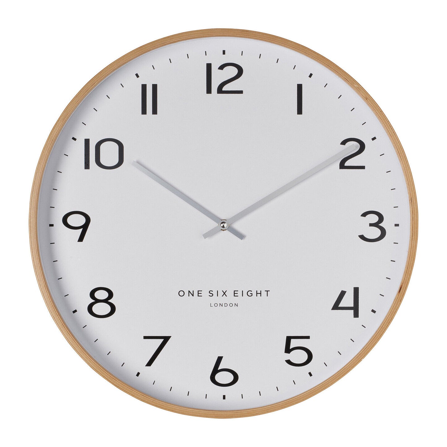 Olivia Silent Sweep Wooden Wall Clock 53cm by One Six Eight London