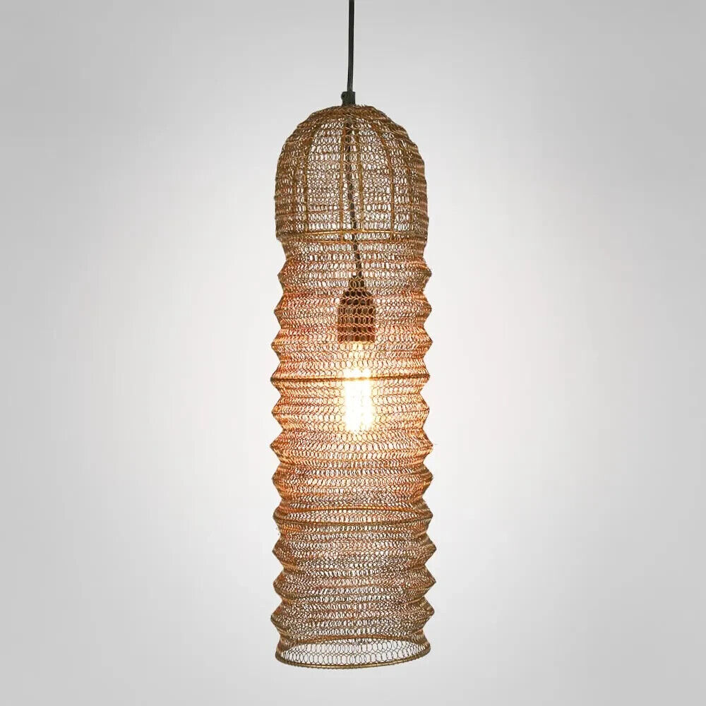 Monash Metal Mesh Pendant Light, Brass By Emac & Lawton