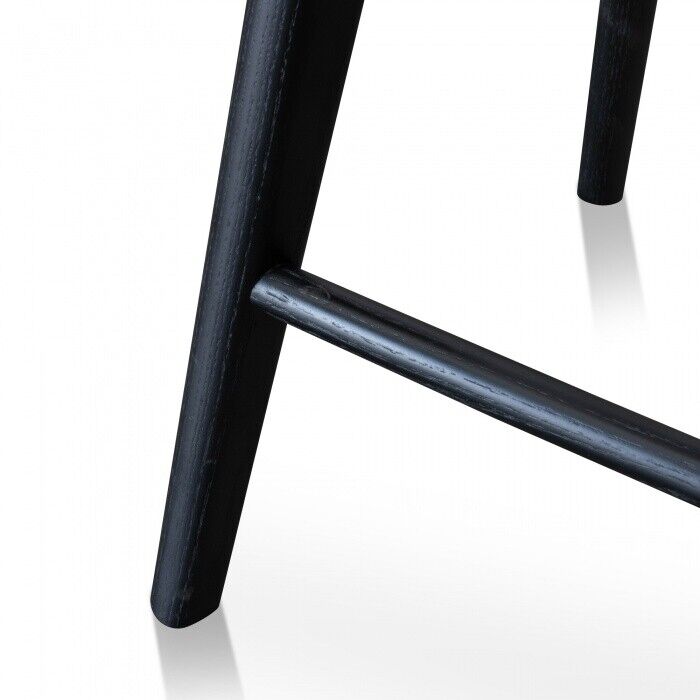 Scandinavian style solid wood Bar stool in Matt Black finish 40.5 W x 65.5 H cm