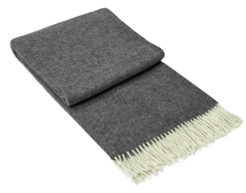 Hampton Merino Wool Throw - Dark Grey