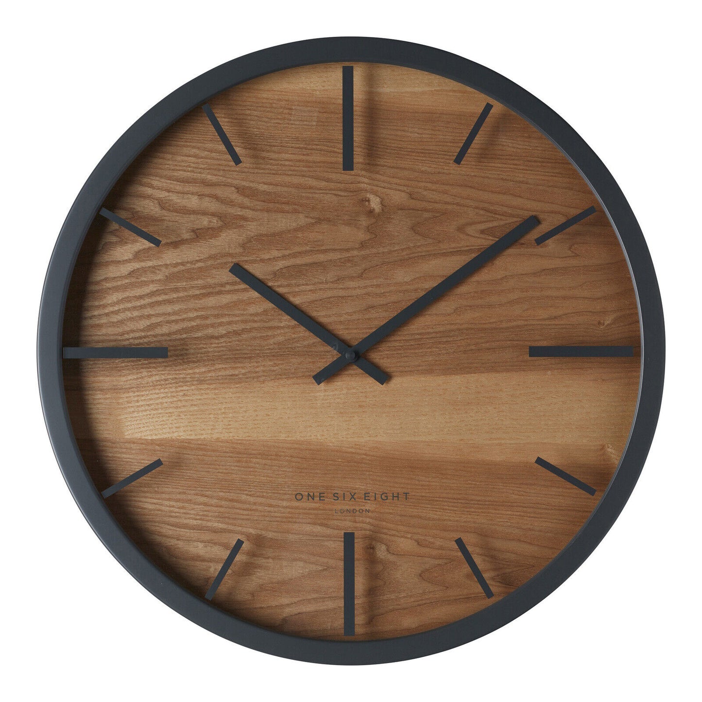 NEW Willow Charcoal Grey 50 cm Silent Wall Clock by One Six Eight London