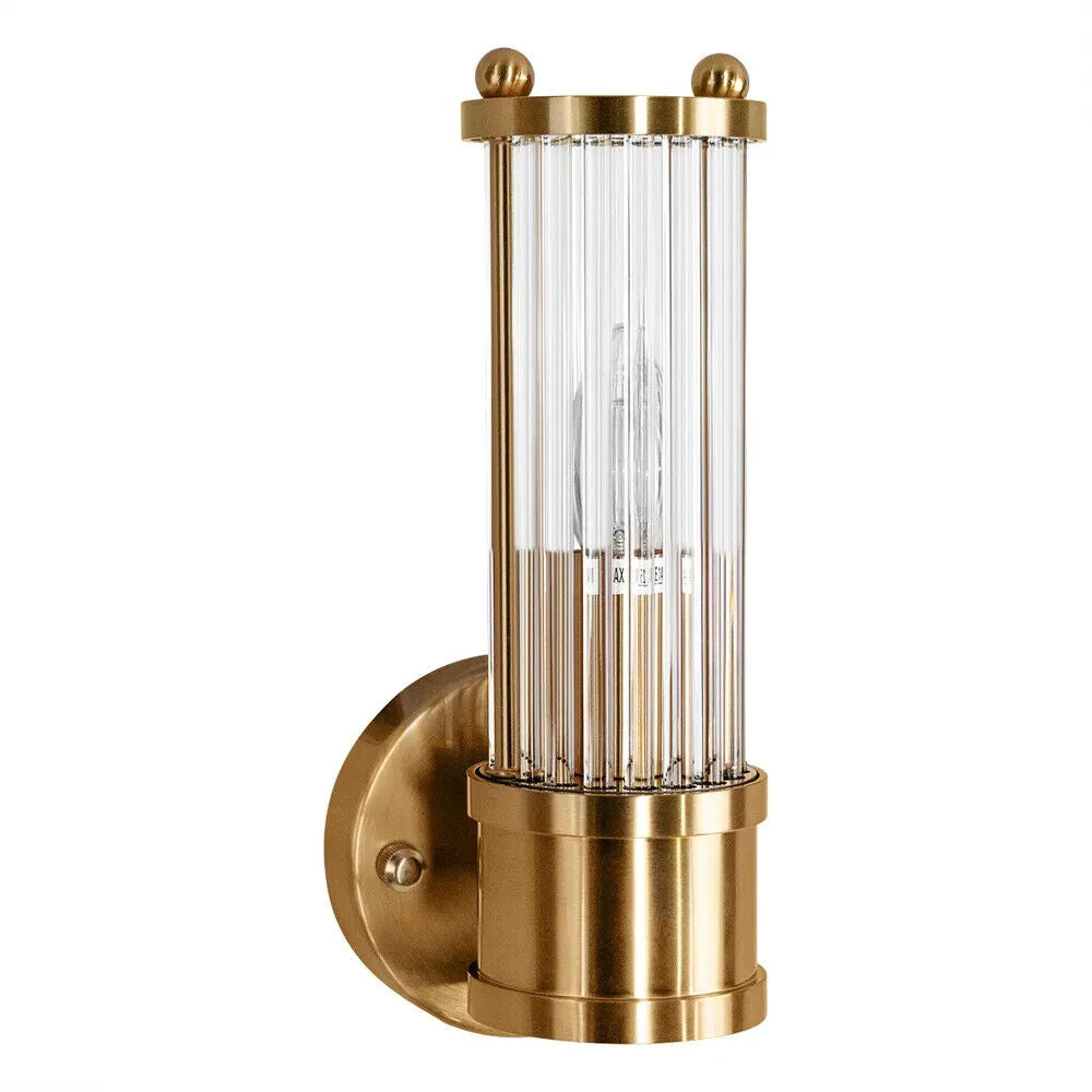 Pre Order Hunter Wall Sconce - Brass Short - Brass -  by Cafe Lighting Due Dec24