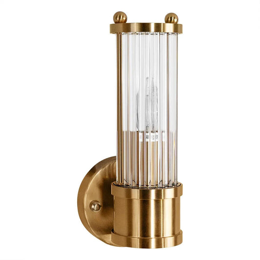 Pre Order Hunter Wall Sconce - Brass Short - Brass -  by Cafe Lighting Due Dec24